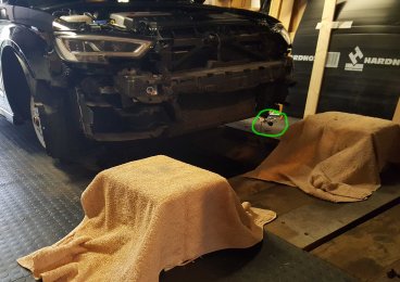 Bumper removed cable
