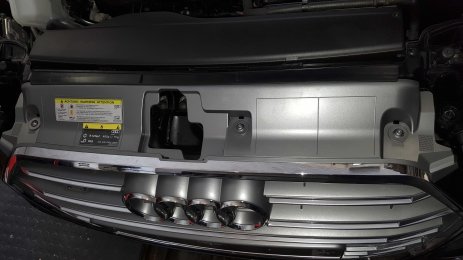 Front grill bolts refitted