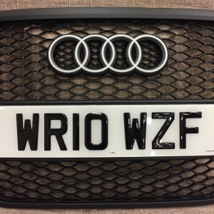 Honeycomb RS grille with Gel 3D number plate
