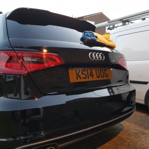 Tinted plate on and A3 amd TDI badges removed