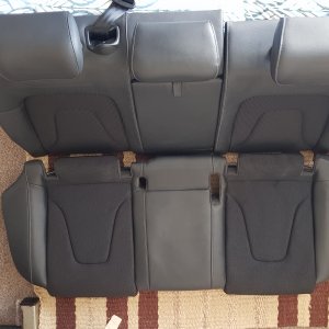 Rear bench, half leather