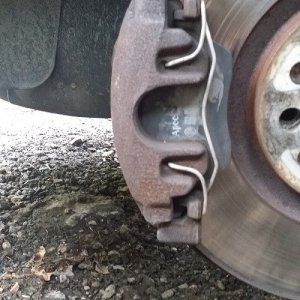 Calipers before cleaning/painting
